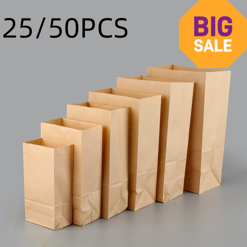 Food Storage Roll Bags - Paquete de 25/50 Bolsas de Papel