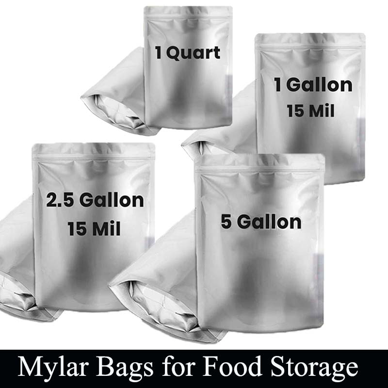 Food Storage For Long Term - Bolsas de Aluminio Mylar Plateadas de