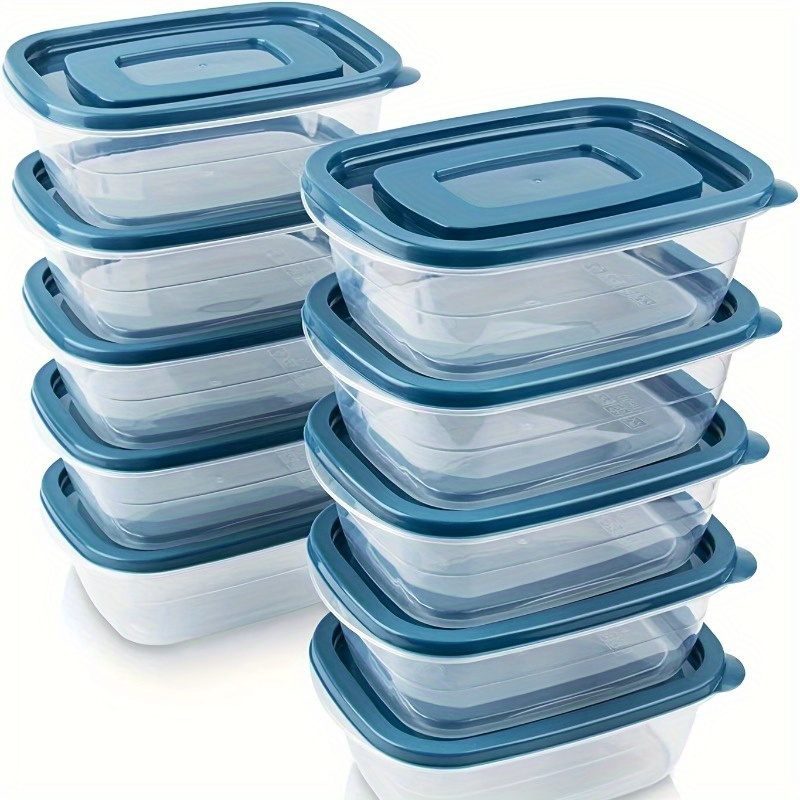 Food Storage Ideas - Juego de 6 Recipientes Transparentes Apilables