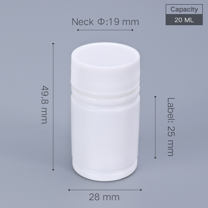 Food Storage Drums - Botella pequeña de plástico con tapa