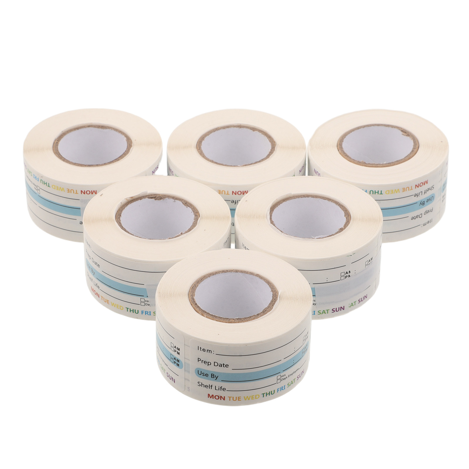 Food Storage Expiration Dates - 6 Rollos de Etiquetas para Almacenamiento