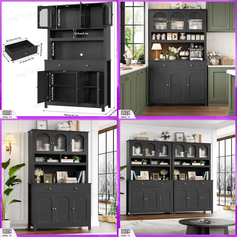 Food Storage Kitchen Cabinet - Mueble de Cocina con Soporte para