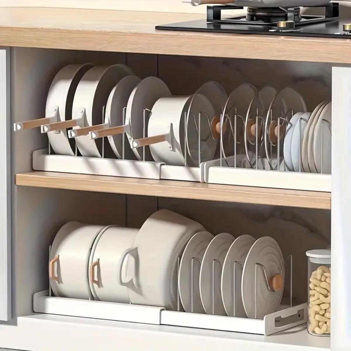Food Storage Kitchen Cabinet - Organizador Expandible para Ollas y Sartenes