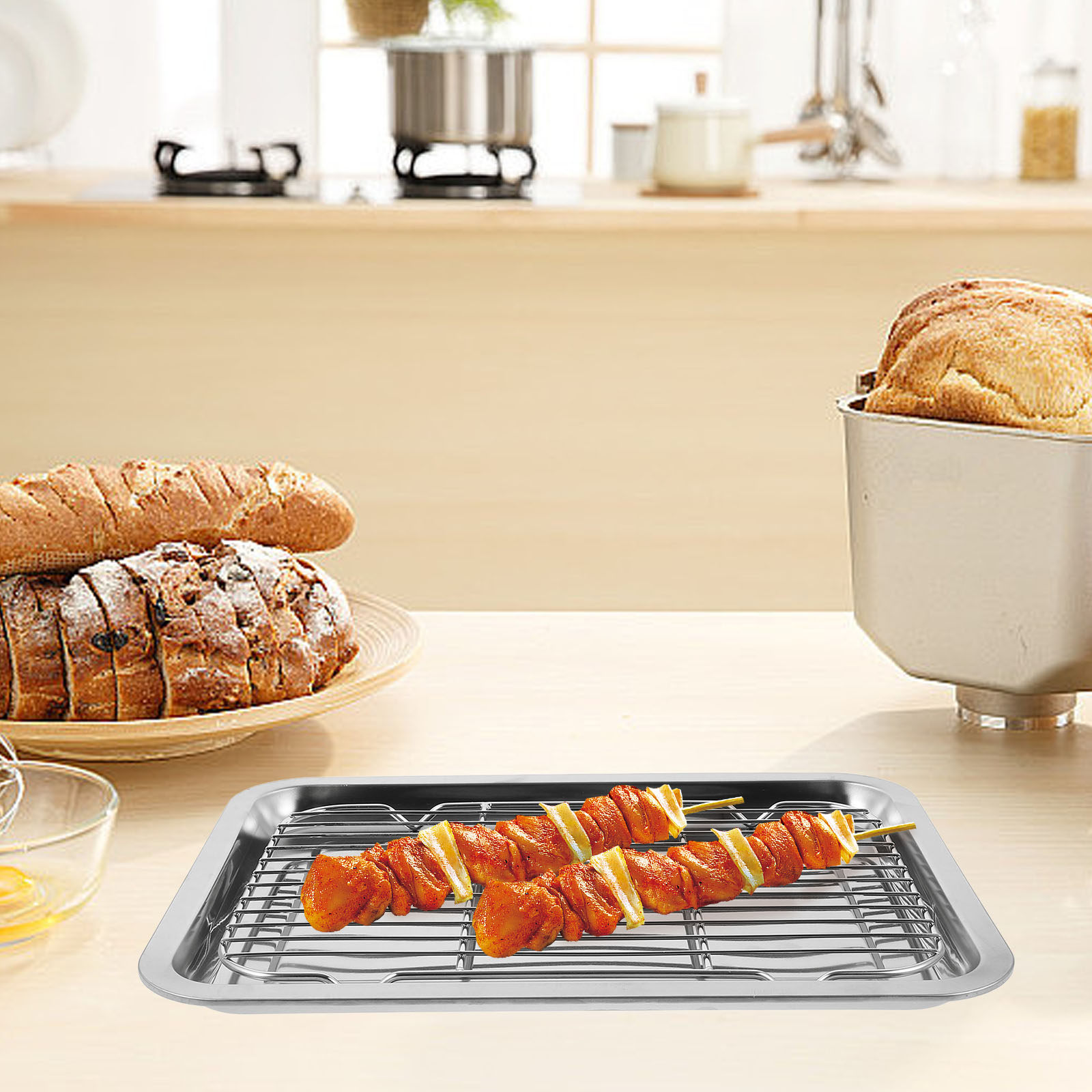 Food Storage Stainless Steel - 1 Juego de Rejillas de Acero