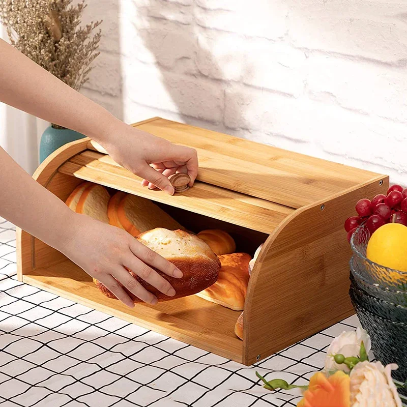 Food Storage Locker - Caja de pan de bambú a
