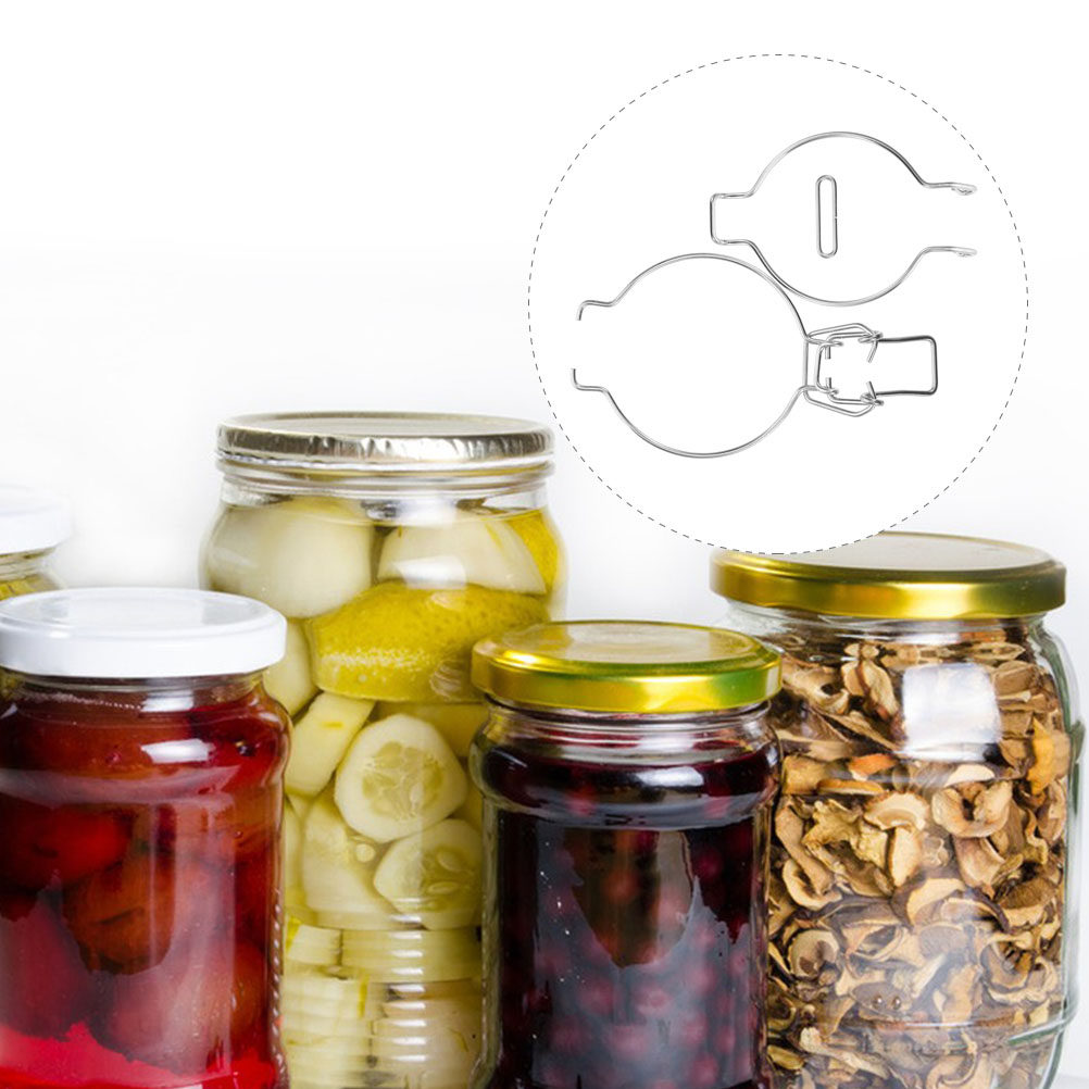 Food Storage Glass - 12 Abrazaderas de Alambre para Frascos