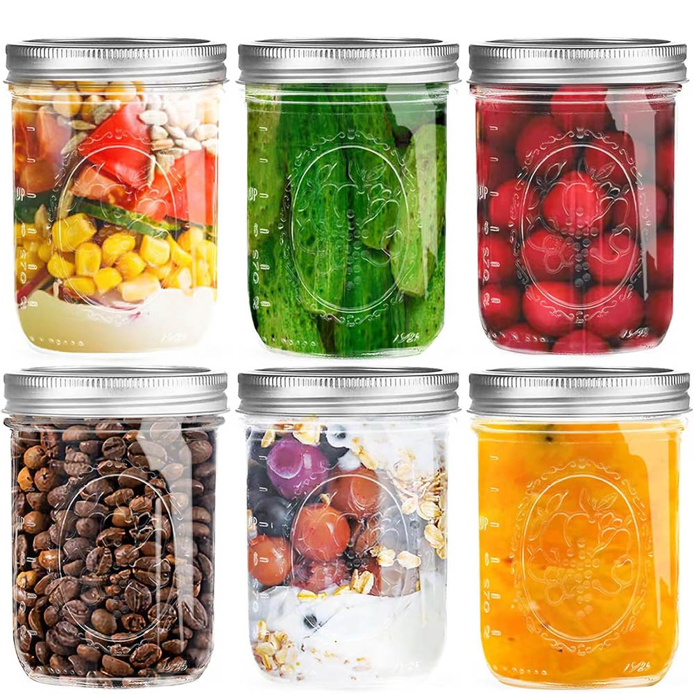 Food Storage With Lids - Frascos de Vidrio de Boca Ancha