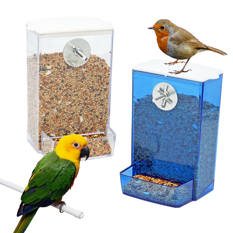 Portion Control Container - Comedero automático para pájaros, jaula para