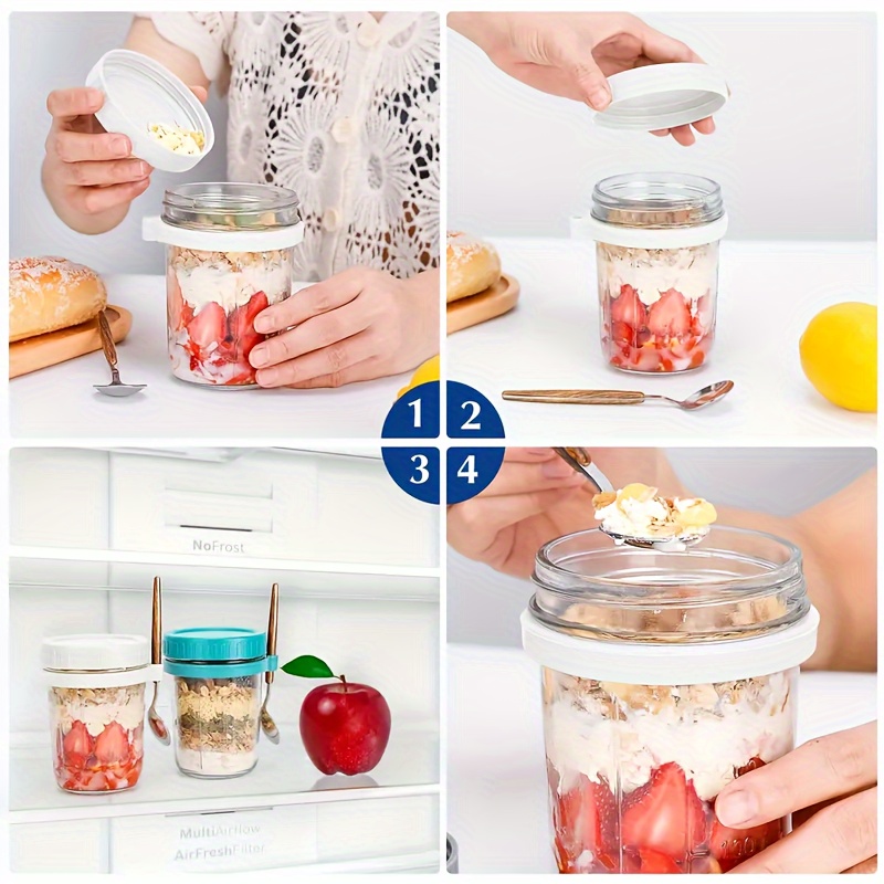 Taza de vidrio para avena, rec - Food Storage Glass reseña y precio