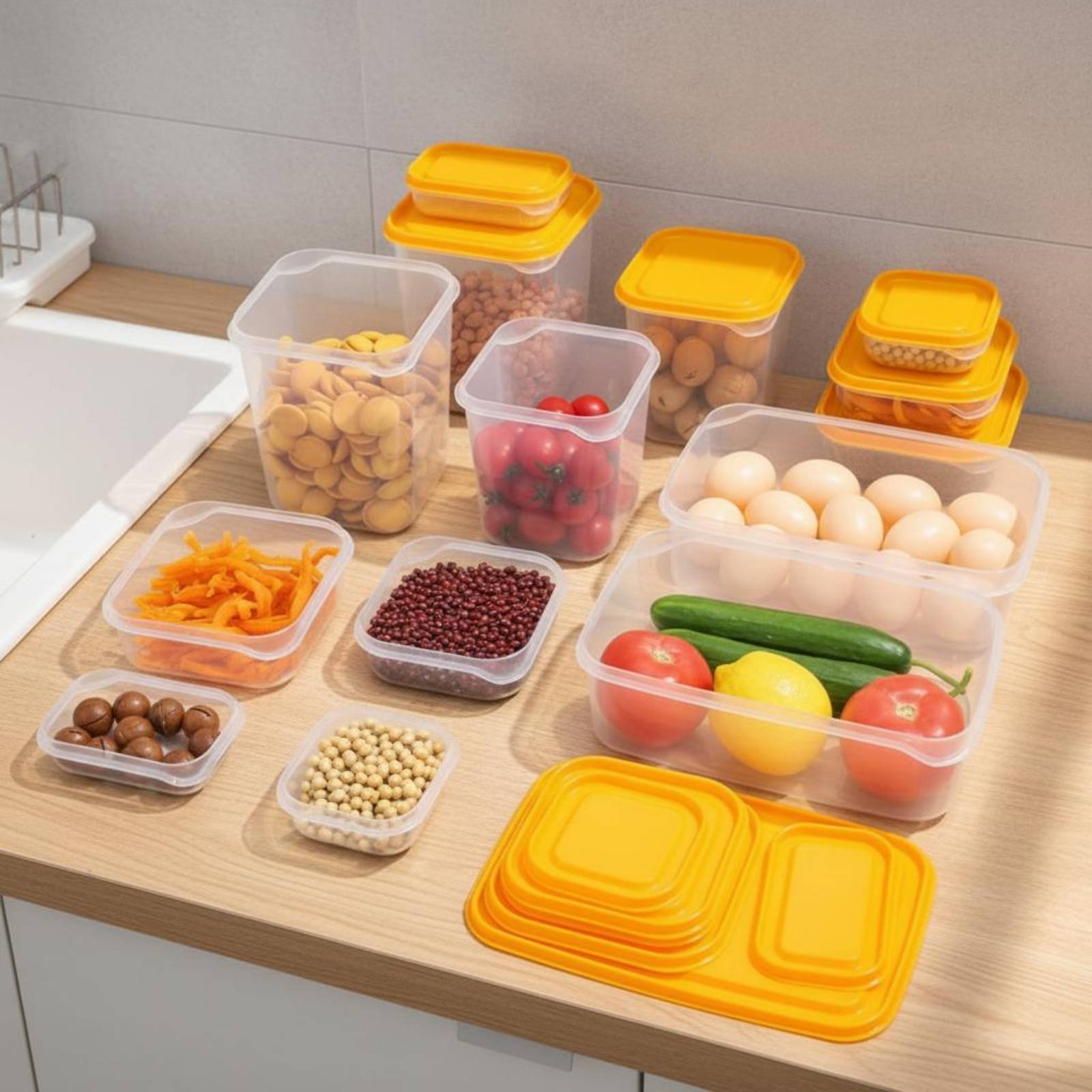 Juego de 17 Recipientes para R - Food Storage With Lids reseña y precio