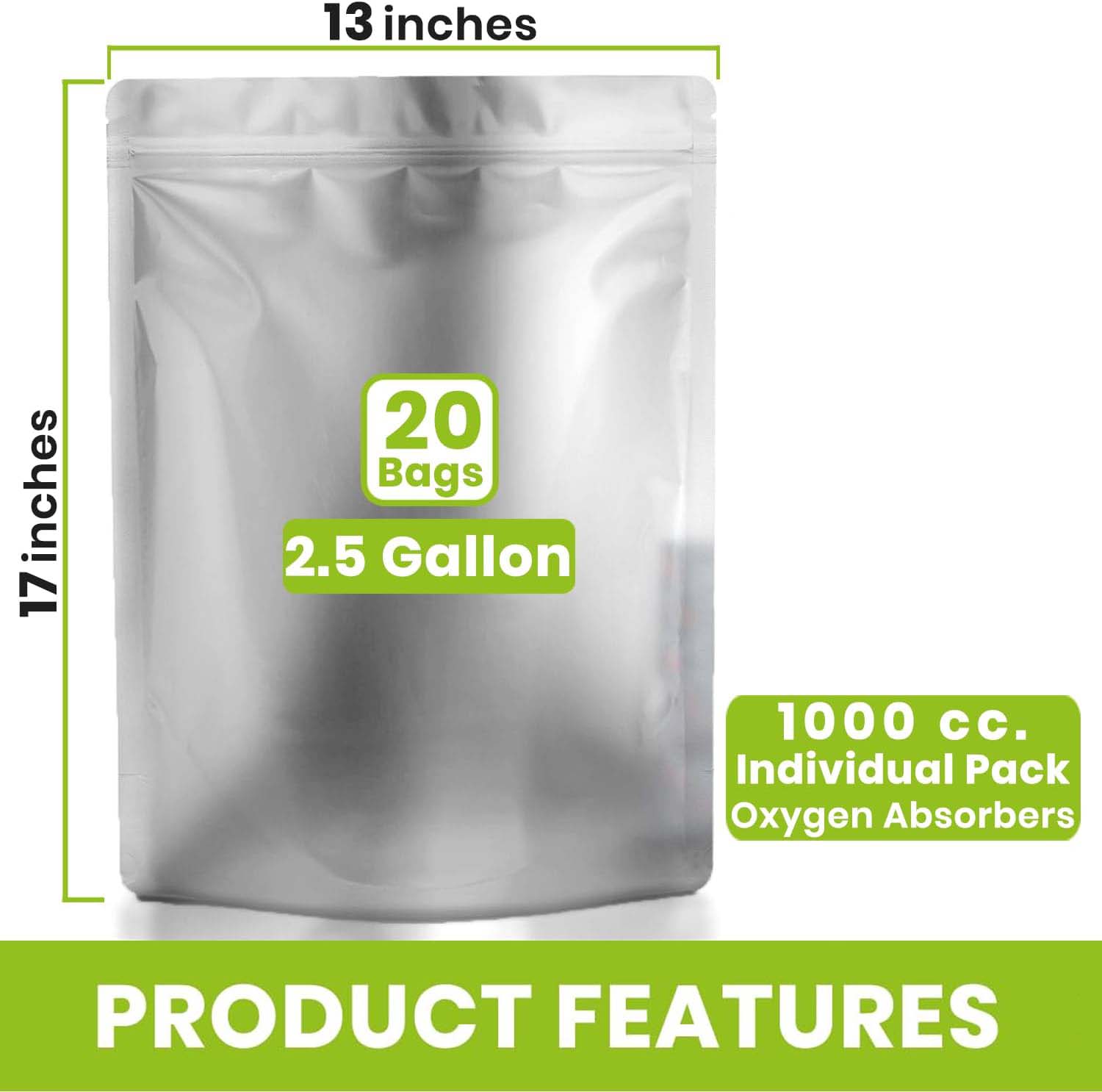 Bolsas de Aluminio Mylar Plate - Food Storage For Long Term reseña y precio