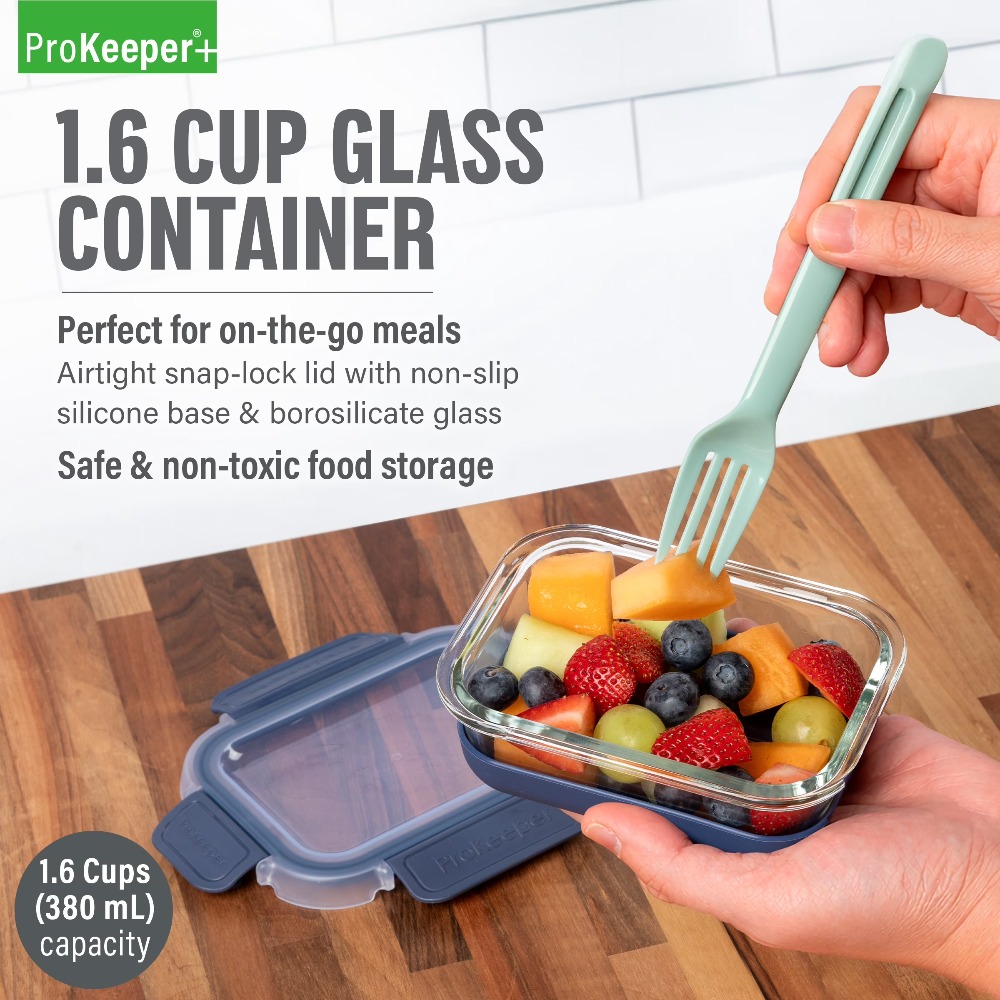 Paquete de 2 recipientes de vi - Food Storage Glass reseña y precio