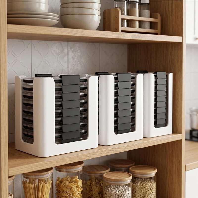ABLN-Organizador de tapas para - Food Storage Kitchen Cabinet reseña y precio
