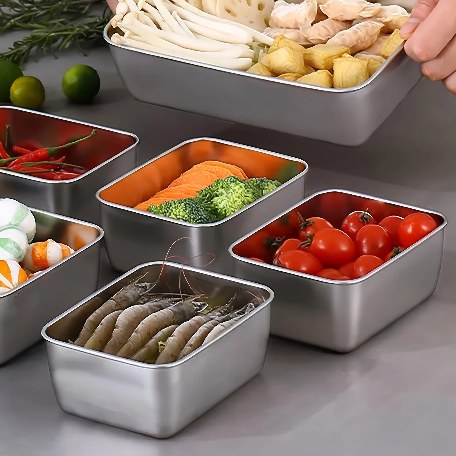 Juego de recipientes de acero  - Food Storage Stainless Steel reseña y precio