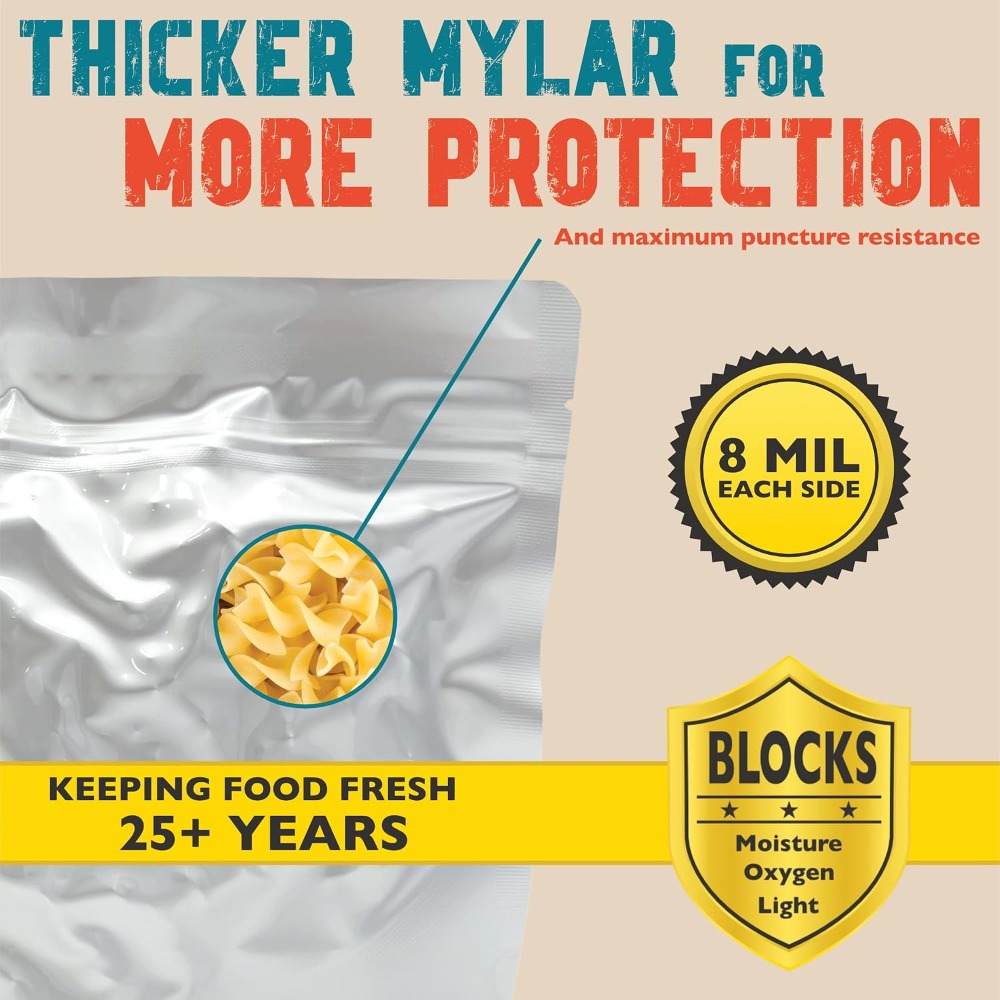 Bolsas de Mylar de 2 Cuartos d - Food Storage For Long Term reseña y precio