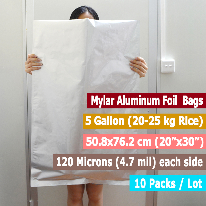 10 paquetes de bolsas Mylar de - Food Storage For Long Term reseña y precio