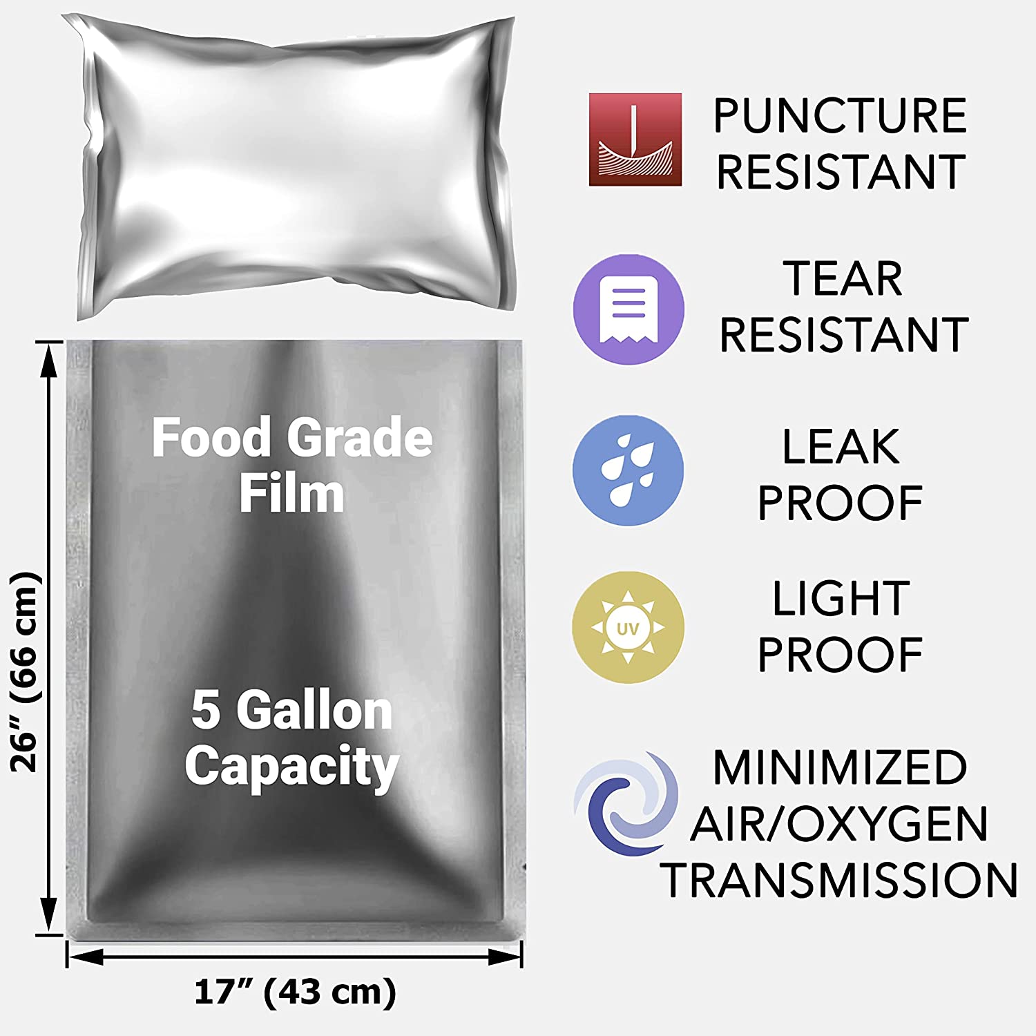 10 paquetes de bolsas Mylar de - Food Storage For Long Term reseña y precio