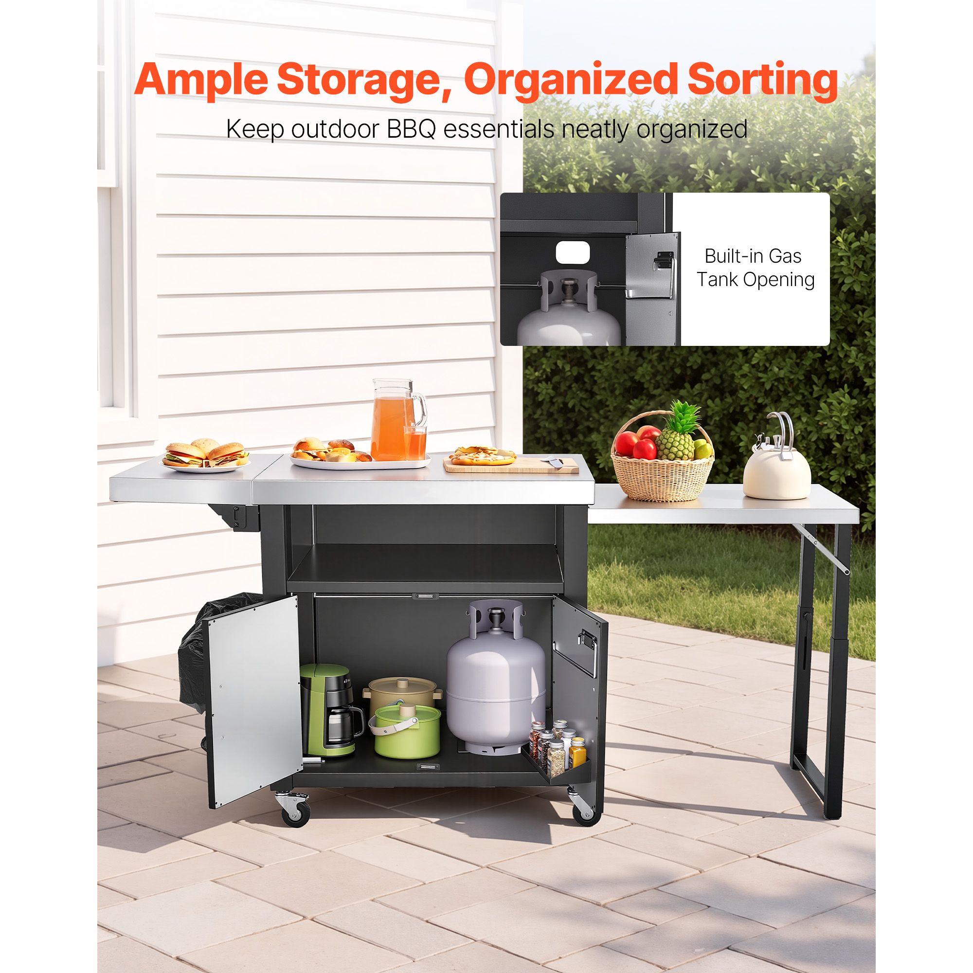 Carrito de Parrilla para Exter - Food Storage Kitchen Cabinet reseña y precio