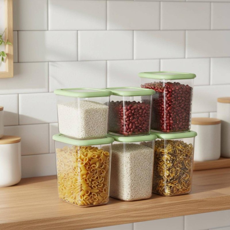 Juego de 6 Recipientes Herméti - Food Storage Airtight reseña y precio