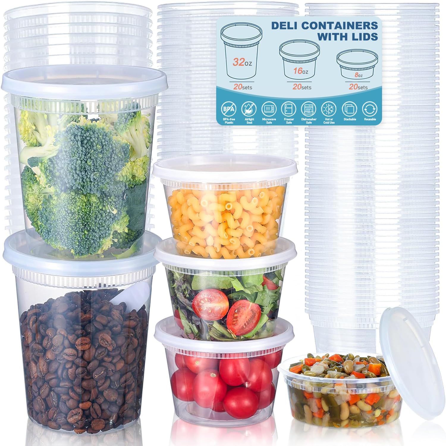 24 Uds. Contenedores de almace - Food Storage Ideas reseña y precio