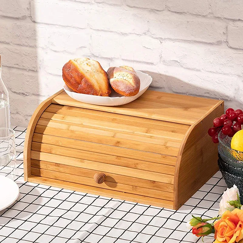 Caja de pan de bambú a prueba  - Food Storage Locker reseña y precio