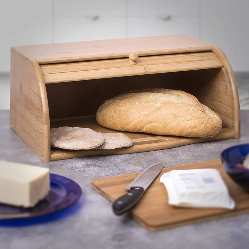 Caja de pan de bambú a prueba  - Food Storage Locker reseña y precio