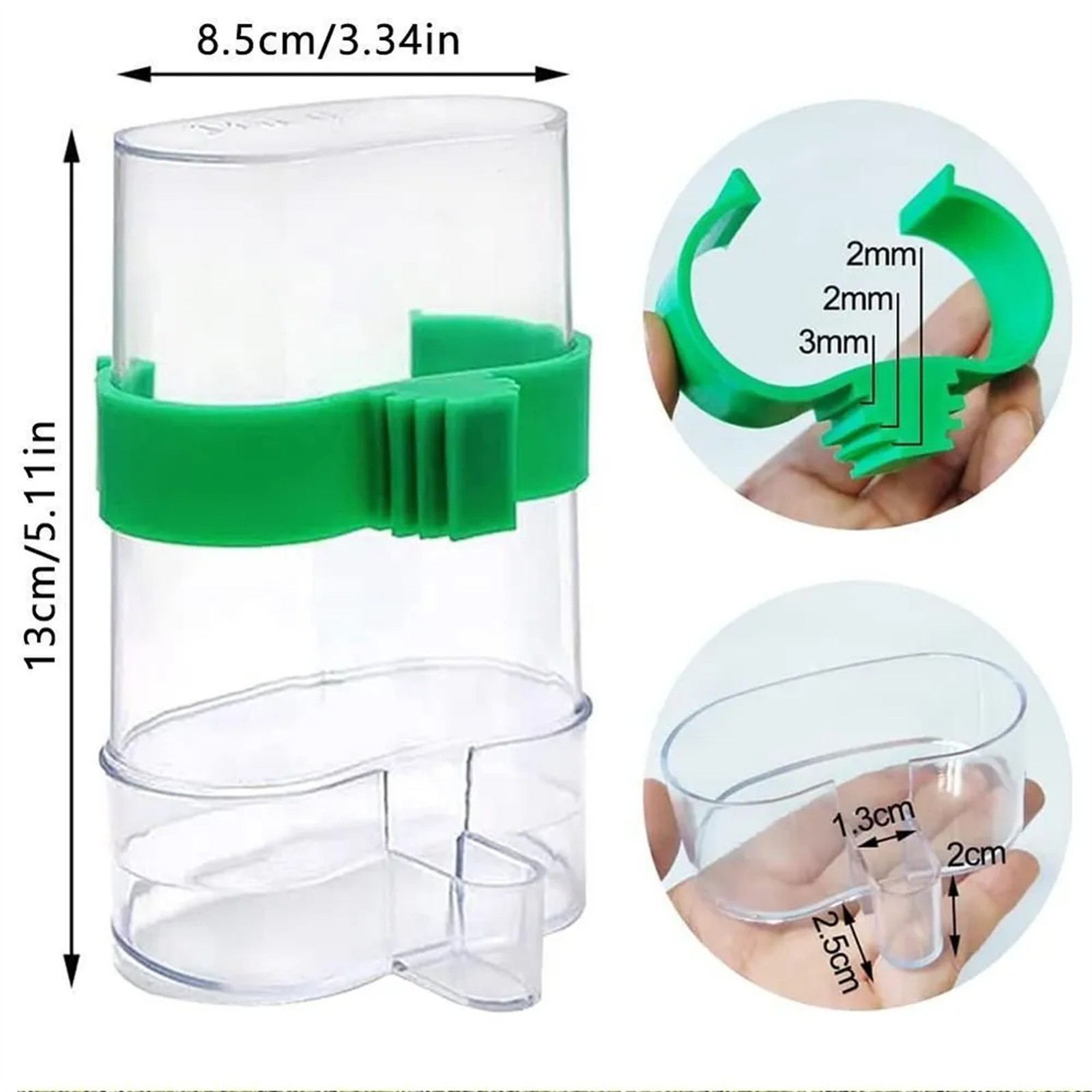 Bebedero de agua para pájaros, - Portion Control Container reseña y precio