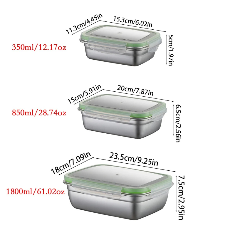 Fiambrera de acero inoxidable  - Food Storage Stainless Steel reseña y precio