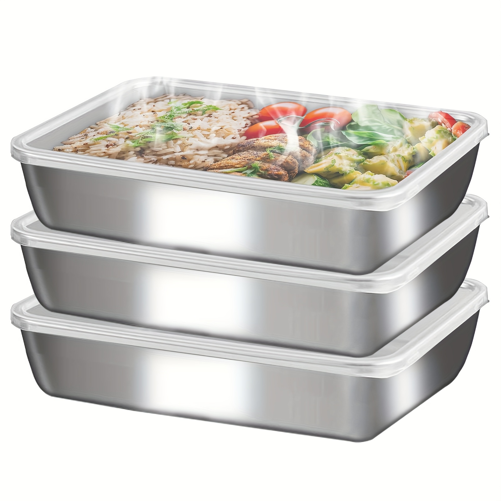 Juego de 3 Recipientes de Acer - Food Storage Stainless Steel reseña y precio