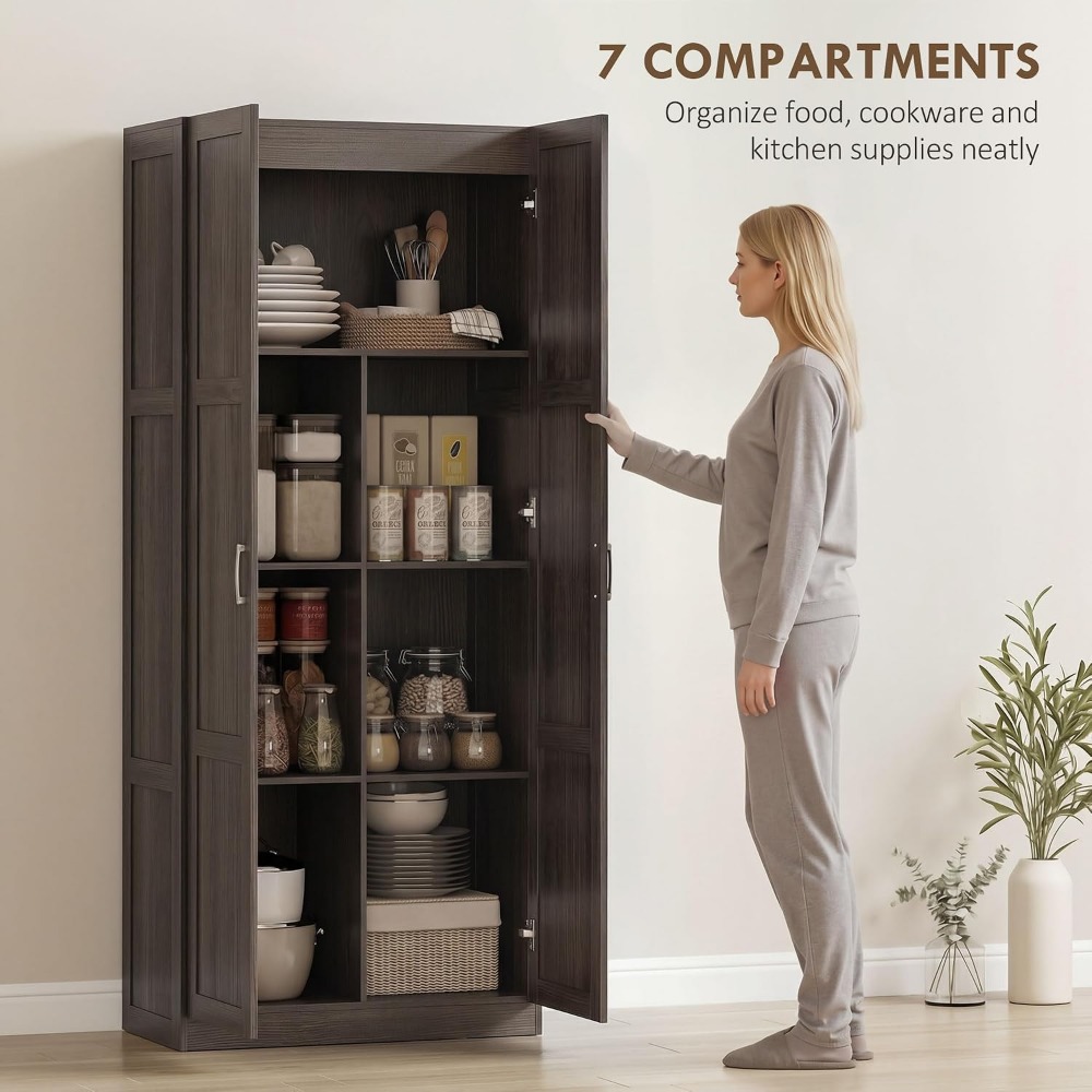 HOMCOM Armario de Cocina Alto  - Food Storage Kitchen Cabinet reseña y precio