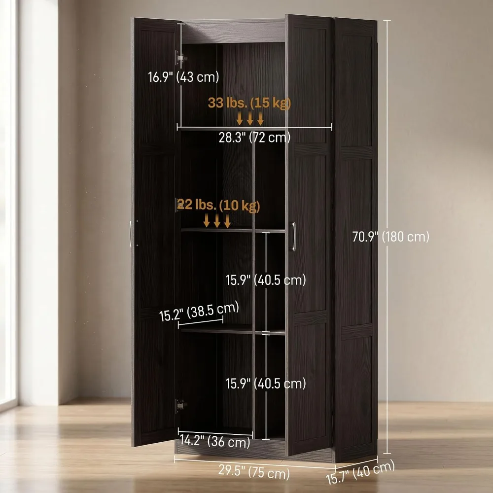 HOMCOM Armario de Cocina Alto  - Food Storage Kitchen Cabinet reseña y precio