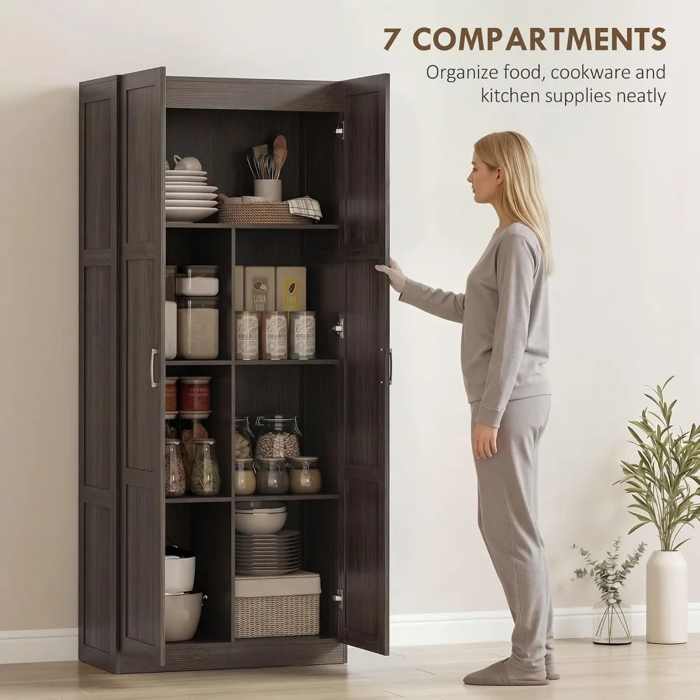 HOMCOM Armario de Cocina Alto  - Food Storage Kitchen Cabinet reseña y precio