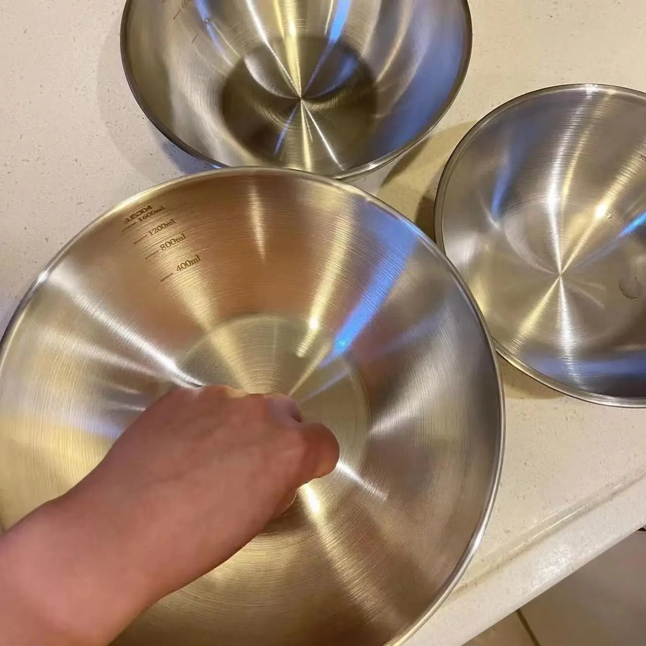 Juego de 3 Tazones de Acero In - Food Storage Stainless Steel reseña y precio