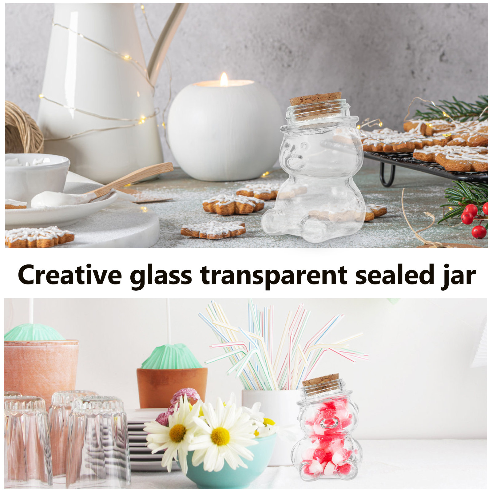 Juego de 4 tarros de cristal t - Food Storage Glass reseña y precio