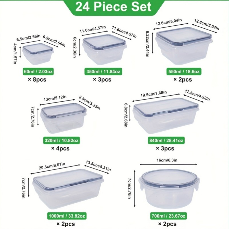 Juego de 48 Recipientes para A - Food Storage Ideas reseña y precio