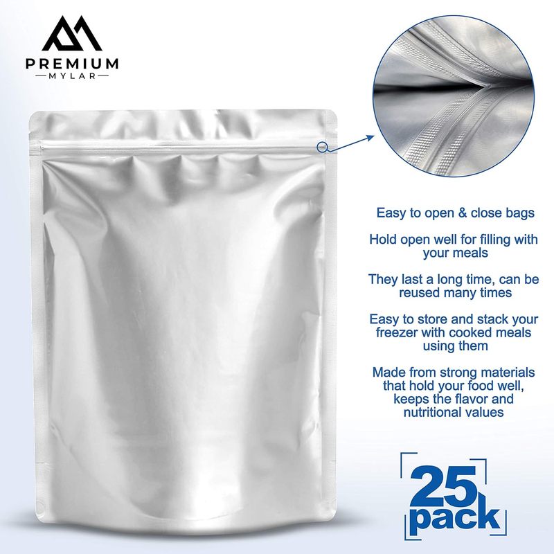 25 Bolsas de Mylar - Bolsas de - Food Storage For Long Term reseña y precio
