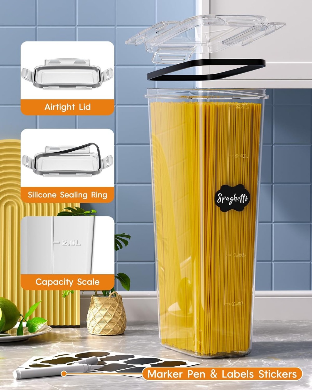 24 Recipientes Herméticos para - Food Storage With Lids reseña y precio